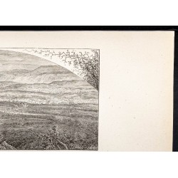 Gravure de 1880 - La vallée du Wyoming - 3