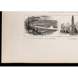 Gravure de 1880 - La vallée du Wyoming - 4