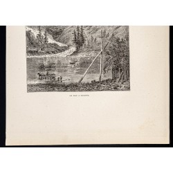 Gravure de 1880 - Renovo en Pennsylvanie - 3