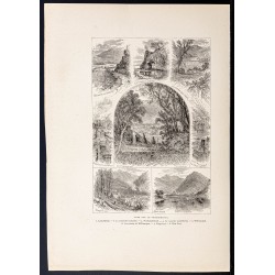Gravure de 1880 - Rivière Susquehanna - 1
