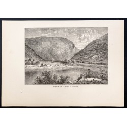 Gravure de 1880 - Delaware Water Gap - 1