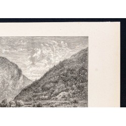 Gravure de 1880 - Delaware Water Gap - 3