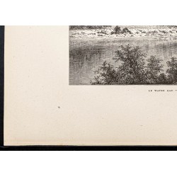 Gravure de 1880 - Delaware Water Gap - 4