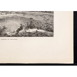 Gravure de 1880 - Delaware Water Gap - 5