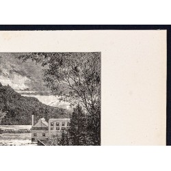 Gravure de 1880 - Rivière Passaic - 3