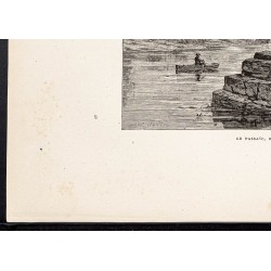 Gravure de 1880 - La rivière Passaic - 4