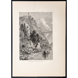 Gravure de 1880 - Rivière Hudson - 1