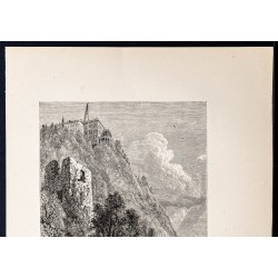 Gravure de 1880 - Rivière Hudson - 2