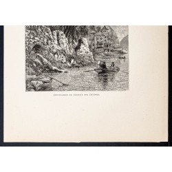 Gravure de 1880 - Rivière Hudson - 3
