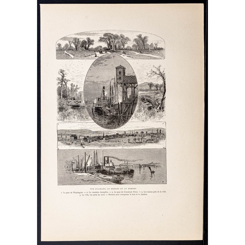 Gravure de 1880 - Albany New York - 1