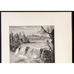 Gravure de 1880 - Trenton Falls - 2