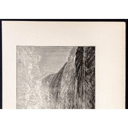 Gravure de 1880 - Chutes du Niagara - 2