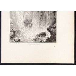 Gravure de 1880 - Chutes du Niagara - 3