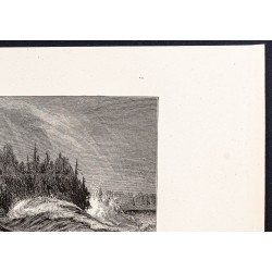 Gravure de 1880 - Chutes du Niagara - 3
