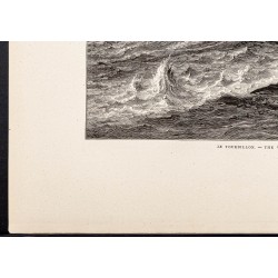Gravure de 1880 - Chutes du Niagara - 4