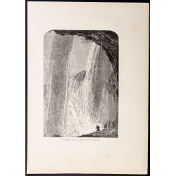 Gravure de 1880 - Chutes du Niagara - 1