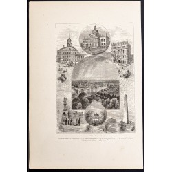 Gravure de 1880 - Boston dans le Massachusetts - 1