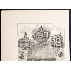 Gravure de 1880 - Boston dans le Massachusetts - 2