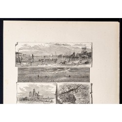 Gravure de 1880 - Long Island Sound - 2