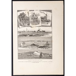 Gravure de 1880 - Long Island à New York - 1