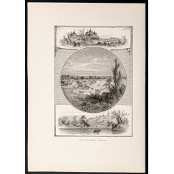 Gravure de 1880 - Prospect Park de New York - 1