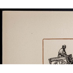 Gravure de 1916 - Chiffonnière au bourricot - 3