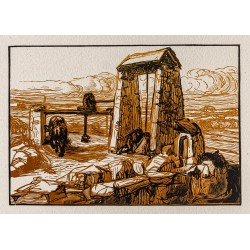 Gravure de 1916 - Puits à pierre - 2