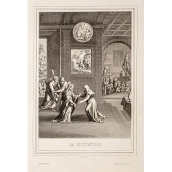 Gravure de 1853 - La visitation - 2