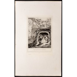 Gravure de 1853 - Naissance de Jésus Christ - 1