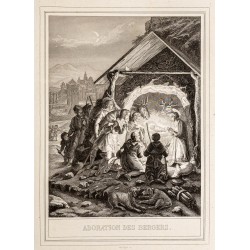 Gravure de 1853 - Adoration des bergers - 2