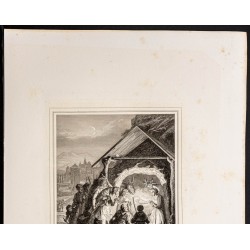 Gravure de 1853 - Adoration des bergers - 3
