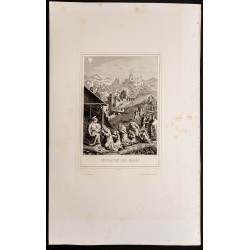 Gravure de 1853 - Adoration des mages - 1