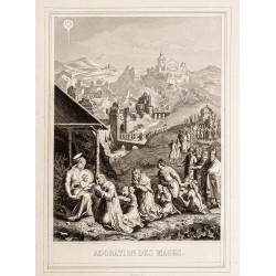 Gravure de 1853 - Adoration des mages - 2