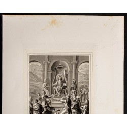 Gravure de 1853 - Jésus au milieu des docteurs - 3