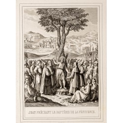 Gravure de 1853 - Jean prêchant le baptême - 2