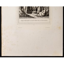 Gravure de 1853 - Jean prêchant le baptême - 4