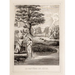 Gravure de 1853 - Le Baptême de Jésus - 2