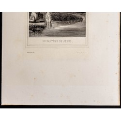 Gravure de 1853 - Le Baptême de Jésus - 4