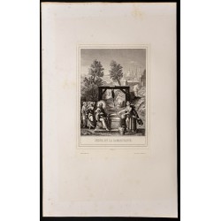 Gravure de 1853 - Jésus et la samaritaine - 1