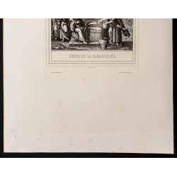 Gravure de 1853 - Jésus et la samaritaine - 4