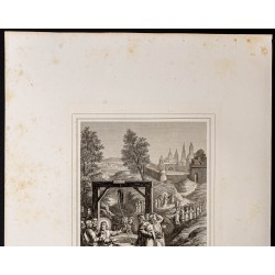 Gravure de 1853 - Les samaritains venant à Jésus - 3