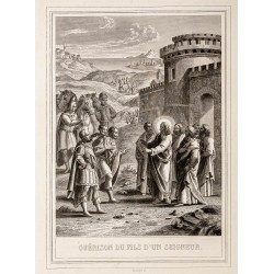 Gravure de 1853 - Guérison du fils d'un seigneur - 2