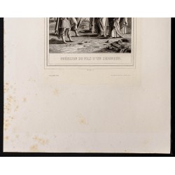 Gravure de 1853 - Guérison du fils d'un seigneur - 4