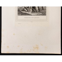 Gravure de 1853 - Guérison d'un lépreux - 4