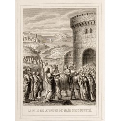 Gravure de 1853 - Fils de la veuve de Naïm - 2