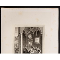 Gravure de 1853 - Lavement des pieds par Marie-Madeleine - 3