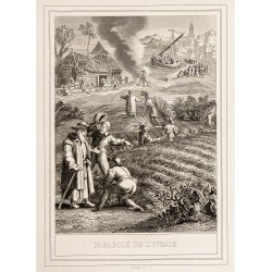 Gravure de 1853 - Le Bon Grain et l'Ivraie - 2