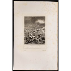 Gravure de 1853 - Miracle de la tempête apaisée - 1