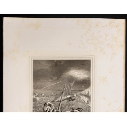Gravure de 1853 - Miracle de la tempête apaisée - 3
