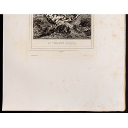 Gravure de 1853 - Miracle de la tempête apaisée - 4